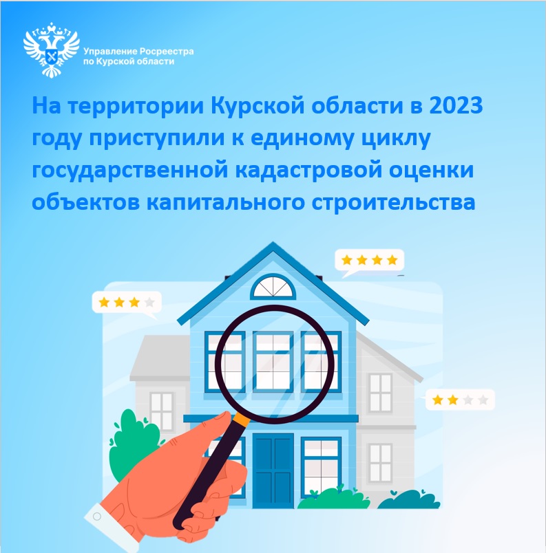 На территории Курской области в 2023 году приступили к единому циклу государственной кадастровой оценки объектов капитального строительства.