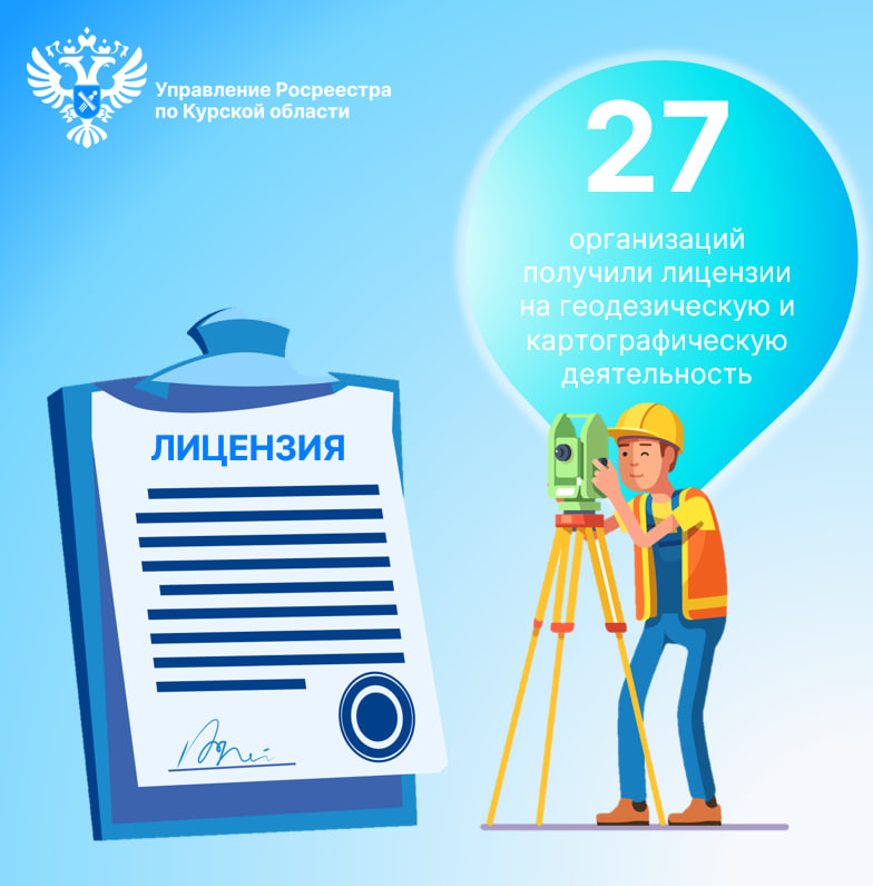 В Курской области лицензию на геодезическую и картографическую деятельность получили 27 организаций.